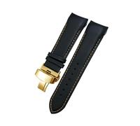 BWBVHRHZY Bracelet de montre en cuir, 22mm 23mm 24mm, adapté for Tissot 1853 Couturier T035 T035627 T035410, noir et marron, outils de bracelet de montre(Black Orange-Gold,22mm)