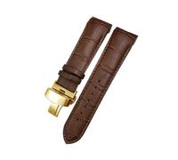 BWBVHRHZY Bracelet de montre en cuir, 22mm 23mm 24mm, adapté for Tissot 1853 Couturier T035 T035627 T035410, noir et marron, outils de bracelet de montre(Brown-Gold,24mm)