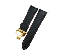 BWBVHRHZY Bracelet de montre en cuir, 22mm 23mm 24mm, adapté for Tissot 1853 Couturier T035 T035627 T035410, noir et marron, outils de bracelet de montre(Black Red-Gold,22mm)