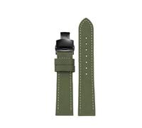 BWBVHRHZY Bracelet de montre en cuir et Nylon, 18mm/19/20 /21/22/ 23 /24mm, adapté for Seiko SRPC31J1/Fit for Citizen, for Tissot, toutes les grandes marques, poignet for hommes(Army Green Black,20m