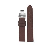 BWBVHRHZY Bracelet de montre en cuir et Nylon, 18mm/19/20 /21/22/ 23 /24mm, adapté for Seiko SRPC31J1/Fit for Citizen, for Tissot, toutes les grandes marques, poignet for hommes(Brown silver,23mm)
