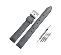 BWBVHRHZY Bracelet de montre en cuir for Swarovski 5158972 5263904 5200341 for Armani/Fit for la série Fossil Bracelet en cuir for femme 12 mm 14 mm 16 mm(Grey silver buckle,14mm)