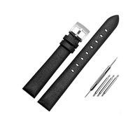 BWBVHRHZY Bracelet de montre en cuir for Swarovski 5158972 5263904 5200341 for Armani/Fit for la série Fossil Bracelet en cuir for femme 12 mm 14 mm 16 mm(Black silver buc,14mm)