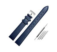BWBVHRHZY Bracelet de montre en cuir for Swarovski 5158972 5263904 5200341 for Armani/Fit for la série Fossil Bracelet en cuir for femme 12 mm 14 mm 16 mm(Blue silver buc,14mm)
