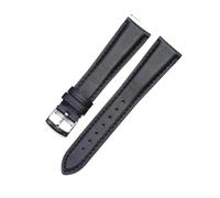 BWBVHRHZY Bracelet de montre en cuir for Zenith, Omega, Jaeger-LeCoultre, Rolex, Blancpain, A. Lange et Söhne, chaîne de montre for hommes 20 mm-16(Schwarz)
