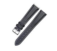 BWBVHRHZY Bracelet de montre en cuir for Zenith, Omega, Jaeger-LeCoultre, Rolex, Blancpain, A. Lange et Söhne, chaîne de montre for hommes 20 mm-16(Black white line)