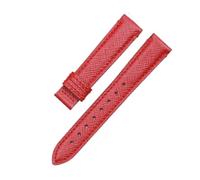 BWBVHRHZY Bracelet de montre en cuir souple for femmes, adapté for la chaîne de montre for femme COACH 16mm, rouge noir, Texture croisée for la mode(Red No buckle)
