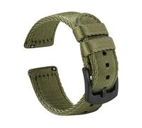BWBVHRHZY Bracelet de montre en Nylon for hommes, 18mm 20mm 22mm, Bracelet de remplacement Sport for Samsung S3, Huawei Watch, GT 2 Pro 46mm, Amazfit GTR 47mm(Green 2,20mm)