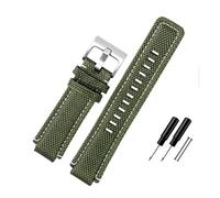 BWBVHRHZY Bracelet de montre en toile de Nylon 24 * 16mm, Joint convexe hi-q, noir vert bleu, bracelet de montre for hommes for outil adapté for Timex T2N720 721 TW2T76500 76300(Army green-S pin)