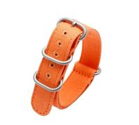 BWBVHRHZY Bracelet de montre en toile épaisse double face 22 24 26 mm, marques générales, ceinture de sécurité en nylon adaptée for Panerai/Fit for Breitling/Fit for ZENITH Pilo(Orange sk,24mm)
