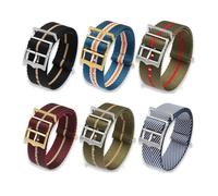BWBVHRHZY Bracelet de remplacement de bracelet en nylon de qualité supérieure de 20 mm 22 mm Bracelet de montre en nylon réglable Style de passage unique adapté for Omega/Fit for Rolex Nylonowe Paski(