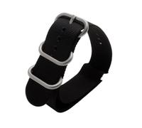 BWBVHRHZY Bracelet de sport en Nylon, 22mm 24mm 26mm, accessoires de mode, vert militaire/bleu, accessoires de ceinture de montre(Black sk,23mm)