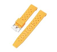 BWBVHRHZY Bracelet en caoutchouc et silicone for Swatch X for Blancpain for cinquante brasses hommes femmes extrémité incurvée Sport for bracelet de montre Five Ocean 22 mm(Yellow)