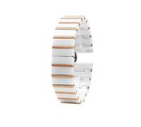 BWBVHRHZY Bracelet en céramique, il convient for accessoires de montres for hommes et femmes de 20 for 22 mm, adaptés for Tissot/Fit for Rossini/Fit for Tian Wang Mido/Fit for C-asio(White Rose,20mm)