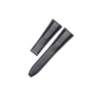 BWBVHRHZY Bracelet en cuir noir de 24mm, adapté for Maurice Lacroix PT6148 PT6158 PT6168, accessoires de montre en cuir de peau(BLACK 2,20mm)