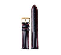 BWBVHRHZY Bracelet en cuir verni fait for la main, libération rapide 18 19 20 21 22MM, couche de tête noire, Bracelet Vintage for hommes(C rose gold,20mm)