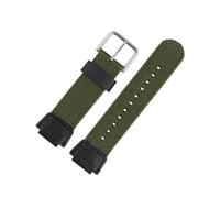 BWBVHRHZY Bracelet en Nylon de 18mm adapté au bracelet CASIO AE-1000W AE-1300 AE1200 W-S200H W-800H W-216H W-735H W-215 AEQ-110W SGW-300H 400H 500H MRW-200H(Army green sk)