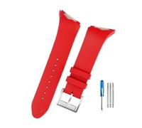 BWBVHRHZY Bracelets de montre en caoutchouc for Interface Oblique, 25mm, adaptés for Hamilton Adventure Elvis Presley Black Man H24655331 H24615331(Red-steel)