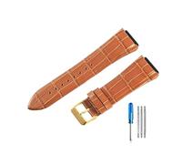 BWBVHRHZY Bracelets de montre en cuir résistants for l'usure et durables, adaptés au bracelet de montre Guess W0400G2 W0040G7/W0247G4 22mm(Brown Yellow-GD-K1)