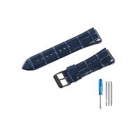 BWBVHRHZY Bracelets de montre en cuir résistants for l'usure et durables, adaptés au bracelet de montre Guess W0400G2 W0040G7/W0247G4 22mm(Blue-BK-K1)