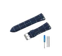BWBVHRHZY Bracelets de montre en cuir résistants for l'usure et durables, adaptés au bracelet de montre Guess W0400G2 W0040G7/W0247G4 22mm(Blue-ST-K1)
