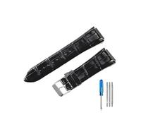 BWBVHRHZY Bracelets de montre en cuir résistants for l'usure et durables, adaptés au bracelet de montre Guess W0400G2 W0040G7/W0247G4 22mm(Black-ST-K1)