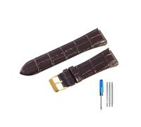 BWBVHRHZY Bracelets de montre en cuir résistants for l'usure et durables, adaptés au bracelet de montre Guess W0400G2 W0040G7/W0247G4 22mm(Coffee-GD-K1)
