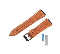 BWBVHRHZY Bracelets de montre en cuir résistants for l'usure et durables, adaptés au bracelet de montre Guess W0400G2 W0040G7/W0247G4 22mm(Brown Yellow-BK-K1)