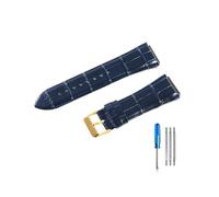 BWBVHRHZY Bracelets de montre en cuir résistants for l'usure et durables, adaptés au bracelet de montre Guess W0400G2 W0040G7/W0247G4 22mm(Blue-GD-K1)