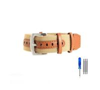 BWBVHRHZY Bracelets de montre en Nylon adaptés for Rolex, adaptés for Seiko, adaptés for Hamilton, adaptés for Omega Khaki Field, bracelet rétro 20 22mm(Khaki-Steel,22mm)