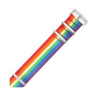 BWBVHRHZY Convient for Daniel Fit for Wellington Fit for Tissot Fit for Rolex Water Ghost Fit for Citizen Fit for Seiko Bracelet de montre en nylon élastique 18 20 22 mm(Rainbow,22mm)