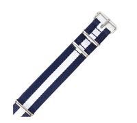 BWBVHRHZY Convient for Daniel Fit for Wellington Fit for Tissot Fit for Rolex Water Ghost Fit for Citizen Fit for Seiko Bracelet de montre en nylon élastique 18 20 22 mm(Blue White,18mm)