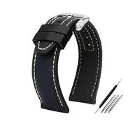 BWBVHRHZY Convient for m-ido Helmsman M038 sangle M038431 M005 mâle en caoutchouc de Silicone 22mm(Black white line sk,20mm)