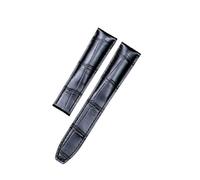 BWBVHRHZY Convient for Maurice Lacroix PONTOS PT6168/6148, boucle pliable en cuir noir de 20mm(20mm)