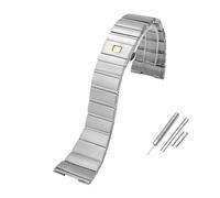 BWBVHRHZY Convient for Omega Double Eagle Bracelet en acier série Constellation Bracelet de montre for hommes et femmes accessoires en métal 17MM 23MM 25MM(Silver,25mm)