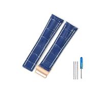BWBVHRHZY Convient for pilotes de la série Breitling, convient for Avengers italiens, convient au chronométrage aérien, convient for la culture océanique, convient au bracelet en cuir 22/24 mm.(Blue(Z