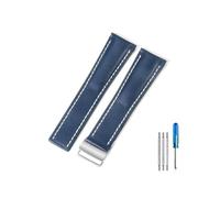 BWBVHRHZY Convient for pilotes de la série Breitling, convient for Avengers italiens, convient au chronométrage aérien, convient for la culture océanique, convient au bracelet en cuir 22/24 mm.(Blue(P
