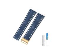 BWBVHRHZY Convient for pilotes de la série Breitling, convient for Avengers italiens, convient au chronométrage aérien, convient for la culture océanique, convient au bracelet en cuir 22/24 mm.(Blue(P
