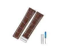 BWBVHRHZY Convient for pilotes de la série Breitling, convient for Avengers italiens, convient au chronométrage aérien, convient for la culture océanique, convient au bracelet en cuir 22/24 mm.(Brown(