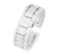 BWBVHRHZY Convient for Samsung Gear S2 S3 en acier for bracelet en céramique Galaxy Watch 46 mm/42 mm/Active 2 1 40 mm 44 mm for Huawei Watch2 for bracelet de montre GT.(White X silver,20mm)