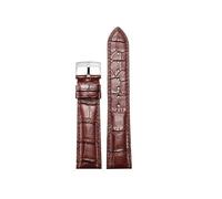 BWBVHRHZY Fit For Omega Watch Strap Original en cuir véritable for hommes Fit for Omiga Seahorse Super Butterfly Fly Watch Band Femmes 18mm 19mm 20mm 21mm(Brown-silver,21mm)