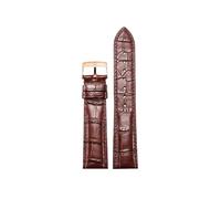 BWBVHRHZY Fit For Omega Watch Strap Original en cuir véritable for hommes Fit for Omiga Seahorse Super Butterfly Fly Watch Band Femmes 18mm 19mm 20mm 21mm(Brown-rosegold,21mm)