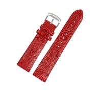 BWBVHRHZY Le bracelet en peau de poisson perlé de 20 mm et 22 mm est applicable for Huawei/Fit for TISSOT/Fit for Omega/Fit for Mido Accessoires de montre diable for hommes et femmes Boucle noire(Red