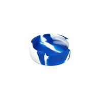 BWD Cendrier en silicone - Forme ronde - Bleu foncé et blanc - Pour cendrier à cigarettes - Pour intérieur et extérieur - Pour pubs et bars