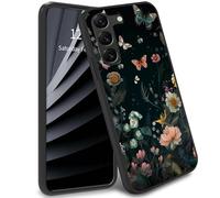 BWEGRHE Coque fine pour Samsung Galaxy S25 Plus, motif fleurs et papillons - Coque de téléphone en gel TPU souple - Protection intégrale pour Samsung Galaxy S25 Plus