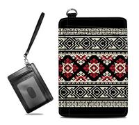 BWEGRHE Petit portefeuille de voyage fin multi-fentes pour cartes de crédit - Étui pour cartes de crédit - Blocage RFID - Petit portefeuille pour homme et femme, Décoration nationale de Bohême, Slim