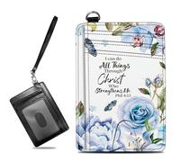 BWEGRHE Petit portefeuille de voyage fin multi-fentes pour cartes de crédit - Étui pour cartes de crédit - Blocage RFID - Petit portefeuille pour homme et femme, Bleu Bible, Slim, Minimaliste