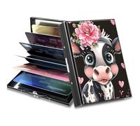 BWEGRHE Petit portefeuille de voyage fin multi-fentes pour cartes de crédit - Étui pour cartes de crédit - Blocage RFID - Petit portefeuille pour homme et femme, Blue Ocean Turtle, Matel, Minimaliste