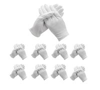 BWEISSTH Lot de 48 gants en coton blanc pour hydrater les mains sèches, cosmétiques, eczéma, inspection de bijoux, gants de vérification, gants de service, gants hydratants extensibles
