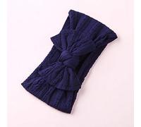 Bwer 1 pc bébé Bandeau en Nylon Doux Bowknot Bandeau côtelé pour Enfants Filles élastique Bandeau Cheveux Accessoires-Bleu Marine